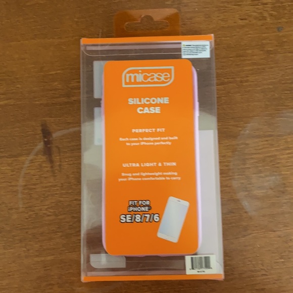 New iPhone SE/8/7/6 silicone pink case - Picture 2 of 3